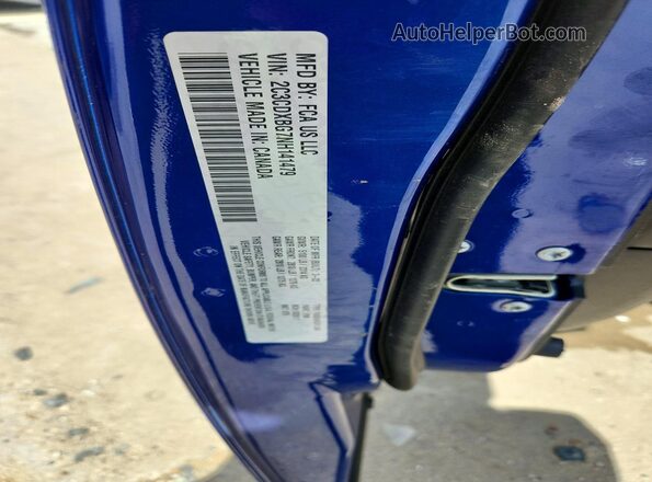 2C3CDXBG7NH141479 2022 DODGE CHARGER Blue Vista del compartimento del motor