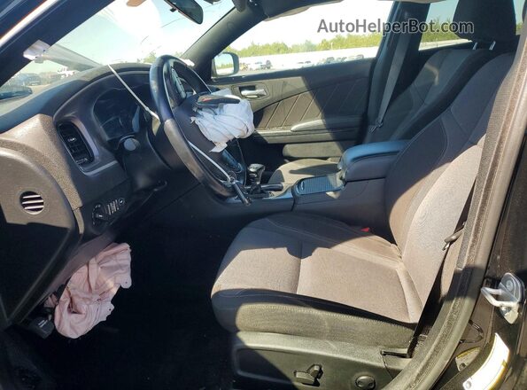 2C3CDXBG7NH145953 2022 DODGE CHARGER Black Widok wnętrza z przodu