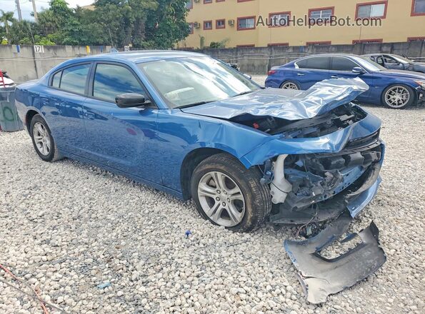 2C3CDXBG7PH530481 2023 DODGE CHARGER Blue წინა მარჯვენა