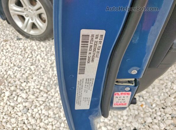 2C3CDXBG7PH530481 2023 DODGE CHARGER Blue ძრავის განყოფილების ხედი