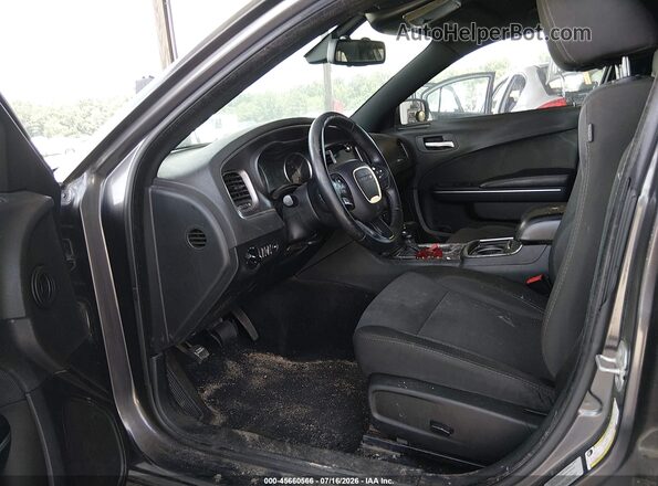 2C3CDXBG8GH167124 2016 DODGE CHARGER Gray Widok wnętrza z przodu