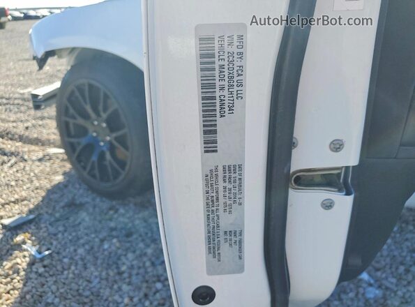 2C3CDXBG8LH177341 2020 DODGE CHARGER White Вид наклейки з VIN-кодом