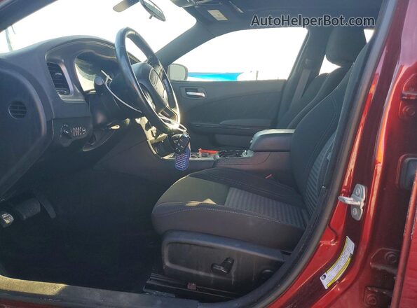 2C3CDXBG8PH592343 2023 DODGE CHARGER Burgundy Вид салону спереду