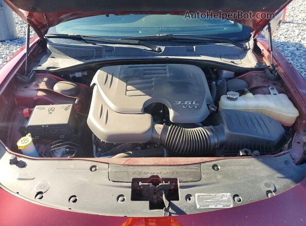 2C3CDXBG8PH592343 2023 DODGE CHARGER Burgundy Вид задньої частини салону