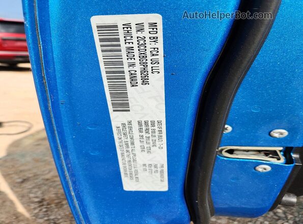 2C3CDXBG8PH626846 2023 DODGE CHARGER Blue Շարժիչի բաժամունքի տեսք