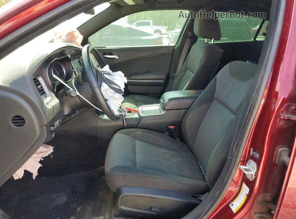 2C3CDXBG9JH173814 2018 DODGE CHARGER Red Widok wnętrza z przodu