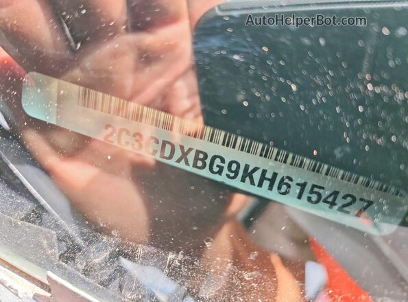 2C3CDXBG9KH615427 2019 DODGE CHARGER White VIN կոդի պիտակի տեսք