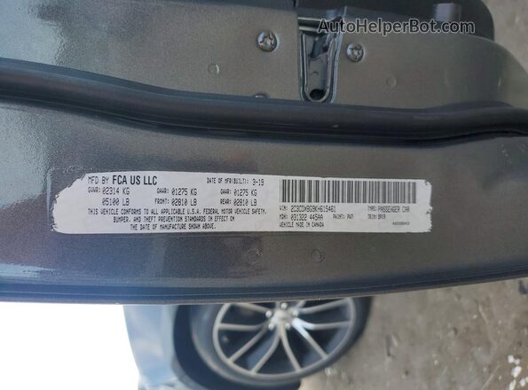 2C3CDXBG9KH615461 2019 DODGE CHARGER Gray 