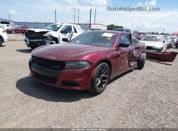 2C3CDXBG9KH670587 2019 DODGE CHARGER Бордовый Передняя левая четверть