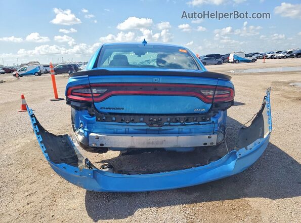2C3CDXBG9PH579911 2023 DODGE CHARGER Blue Вид ззаду
