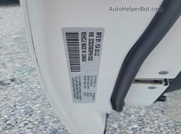 2C3CDXBG9PH613023 2023 DODGE CHARGER White VIN sticker view