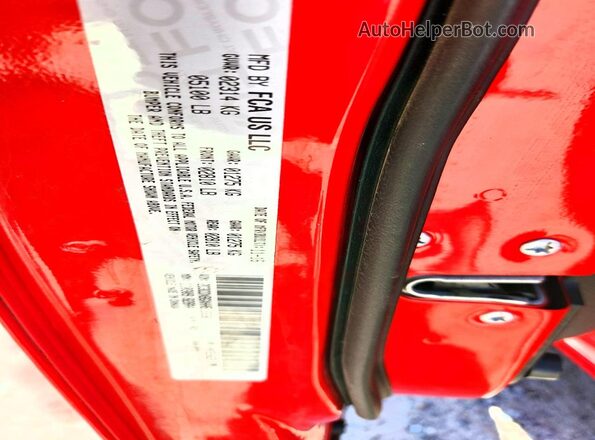 2C3CDXBGXHH513336 2017 DODGE CHARGER Red VIN կոդի պիտակի տեսք