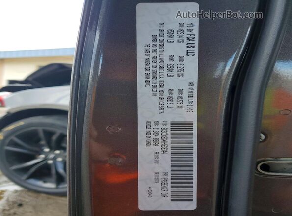 2C3CDXBGXHH533344 2017 DODGE CHARGER Gray VIN կոդի պիտակի տեսք
