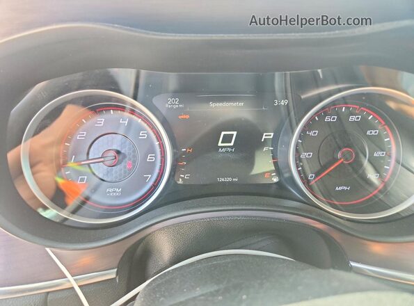 2C3CDXBGXHH629801 2017 DODGE CHARGER Black Instrument cluster view