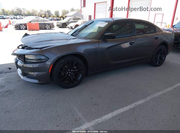 2C3CDXBGXJH196440 2018 DODGE CHARGER Gray Przód lewy