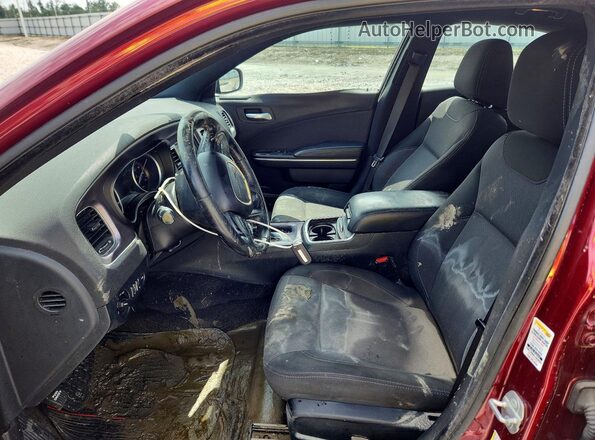 2C3CDXBGXJH196938 2018 DODGE CHARGER Burgundy Front interior view