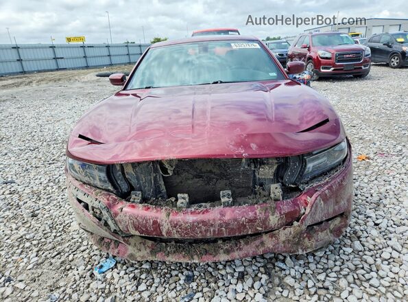 2C3CDXBGXJH196938 2018 DODGE CHARGER Burgundy Front view