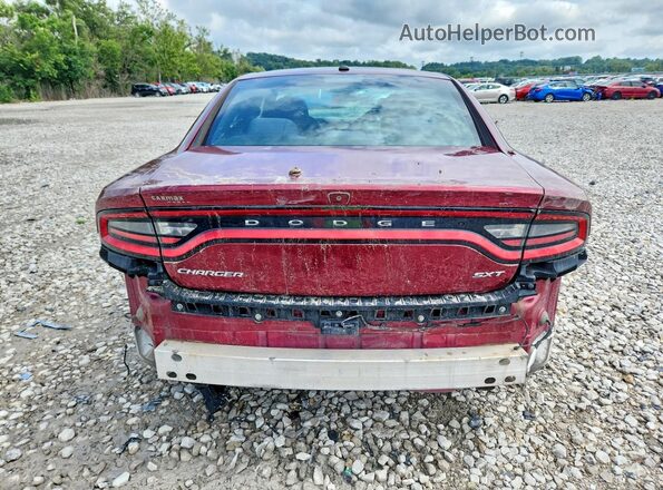 2C3CDXBGXJH196938 2018 DODGE CHARGER Burgundy Rear view