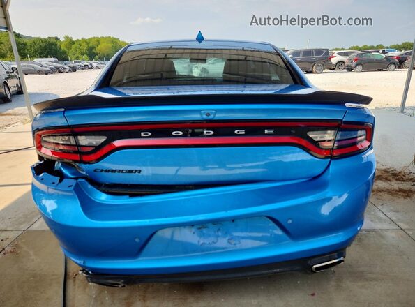 2C3CDXBGXKH522710 2019 DODGE CHARGER Синий Вид сзади