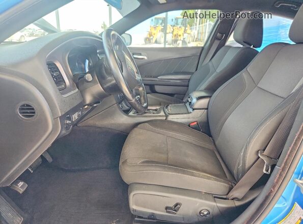 2C3CDXBGXKH522710 2019 DODGE CHARGER Синий Вид салона спереди