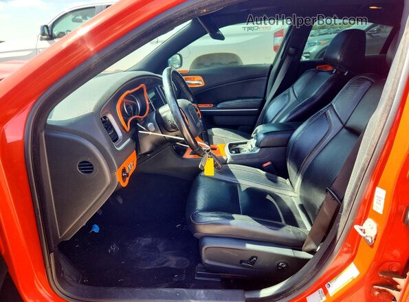 2C3CDXBGXLH149573 2020 DODGE CHARGER Orange Вид салону спереду