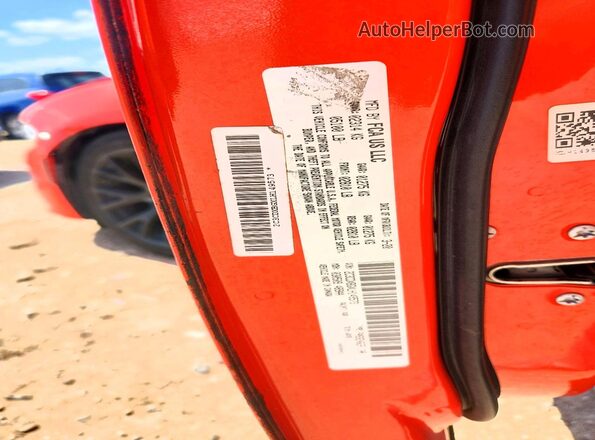 2C3CDXBGXLH149573 2020 DODGE CHARGER Orange Вид наклейки з VIN-кодом