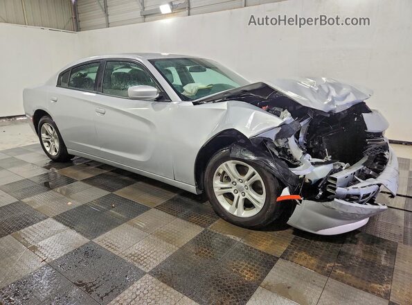 2C3CDXBGXMH642607 2021 DODGE CHARGER Серебряный Передняя правая четверть