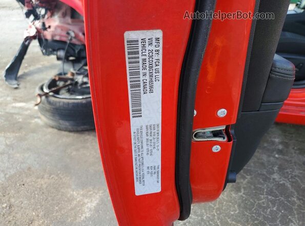 2C3CDXBGXMH659648 2021 DODGE CHARGER Red VIN კოდის სტიკერის ხედი
