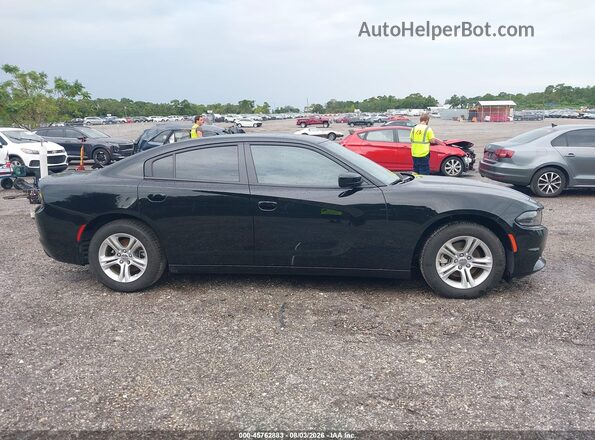 2C3CDXBGXPH700252 2023 DODGE CHARGER Black Widok wnętrza z tyłu