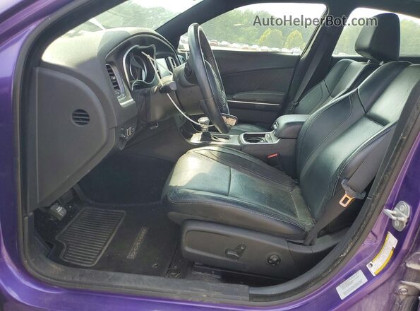 2C3CDXCT0GH155500 2016 DODGE CHARGER Purple Вид салону спереду