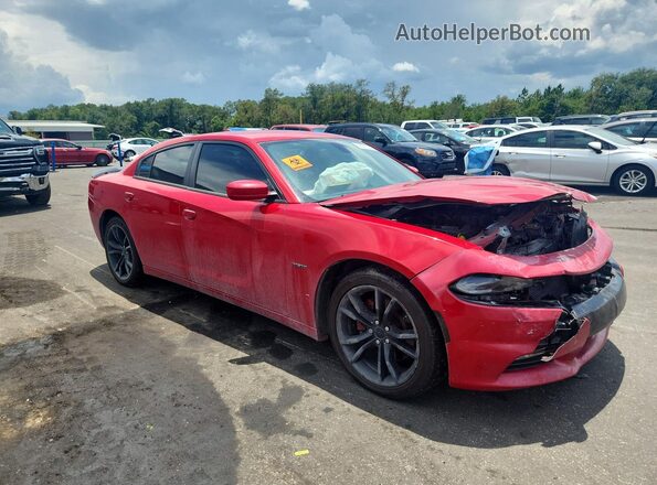 2C3CDXCT0GH340632 2016 DODGE CHARGER Red Przód prawy