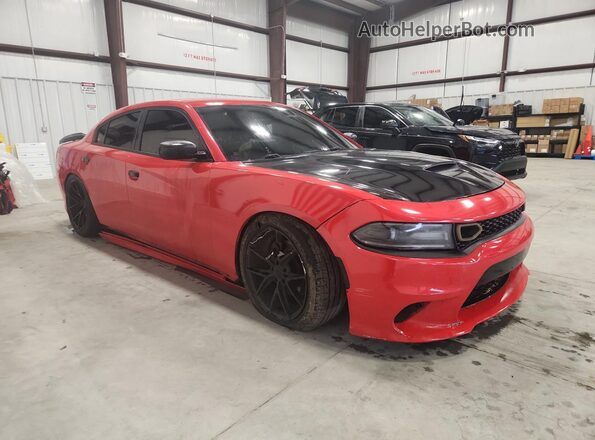 2C3CDXCT0JH155939 2018 DODGE CHARGER Red Przód prawy