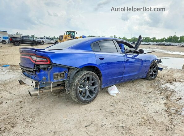 2C3CDXCT0JH163362 2018 DODGE CHARGER Blue Задня права чверть