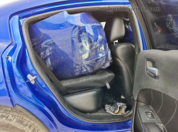 2C3CDXCT0JH163362 2018 DODGE CHARGER Blue Вид задніх сидінь