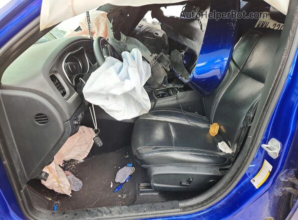 2C3CDXCT0JH163362 2018 DODGE CHARGER Blue Вид салону спереду