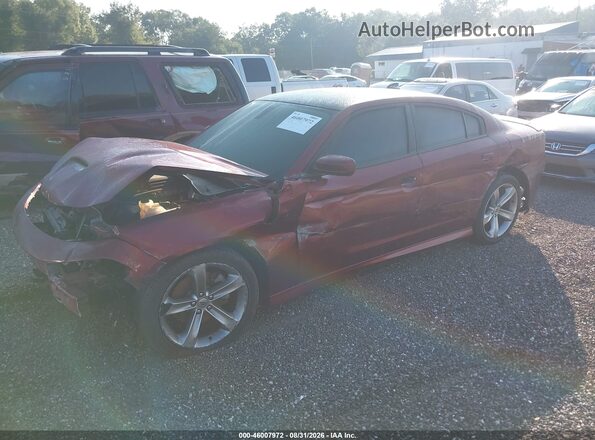 2C3CDXCT0JH201009 2018 DODGE CHARGER Темно-бордовый Передняя левая четверть