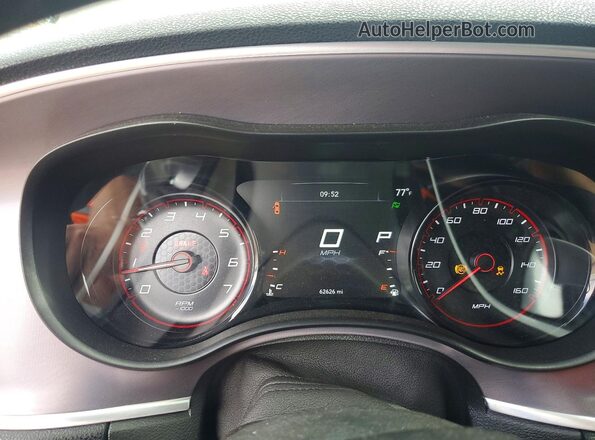2C3CDXCT0KH634752 2019 DODGE CHARGER Gray Вид щитка приладів
