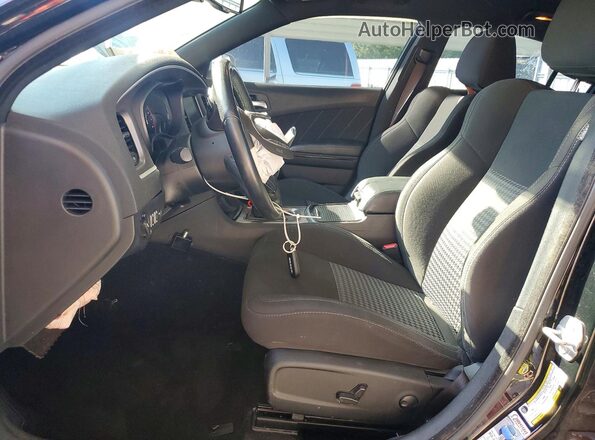 2C3CDXCT0NH145899 2022 DODGE CHARGER Black Widok wnętrza z przodu