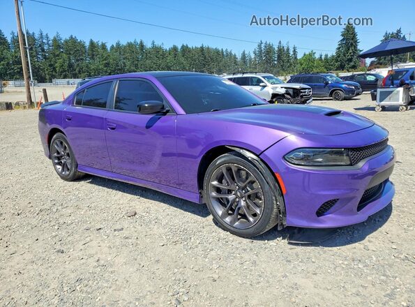 2C3CDXCT0PH639988 2023 DODGE CHARGER Фиолетовый Передняя правая четверть
