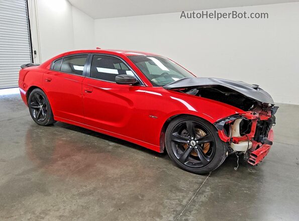 2C3CDXCT1JH155772 2018 DODGE CHARGER Red Przód prawy