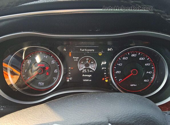 2C3CDXCT1JH155772 2018 DODGE CHARGER Red Widok zestawu wskaźników
