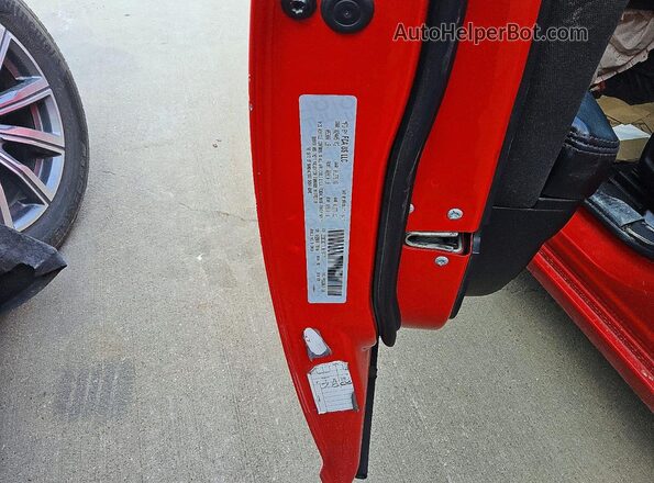 2C3CDXCT1JH155772 2018 DODGE CHARGER Red Widok naklejki z numerem VIN