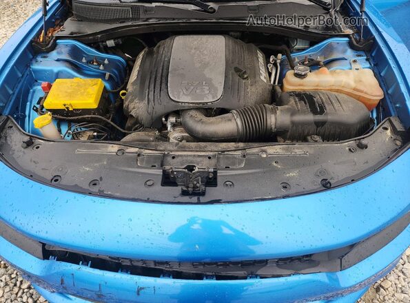 2C3CDXCT1KH510988 2019 DODGE CHARGER Blue Widok wnętrza z tyłu