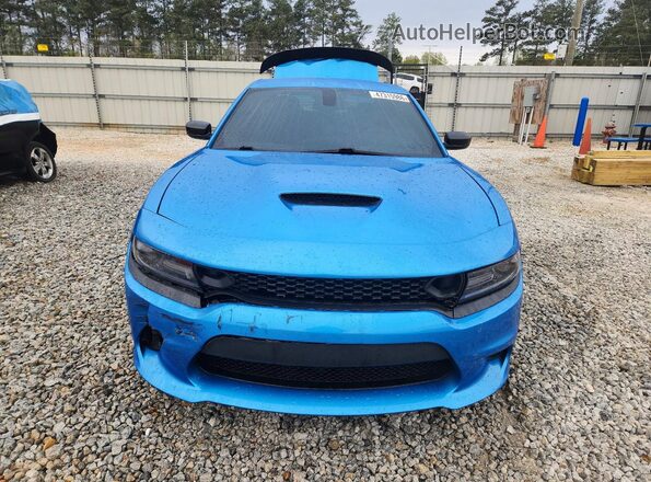 2C3CDXCT1KH510988 2019 DODGE CHARGER Blue Widok z przodu