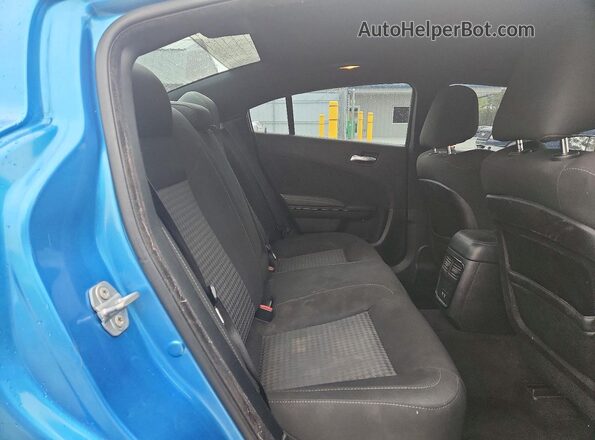 2C3CDXCT1KH510988 2019 DODGE CHARGER Blue Widok tylnych siedzeń