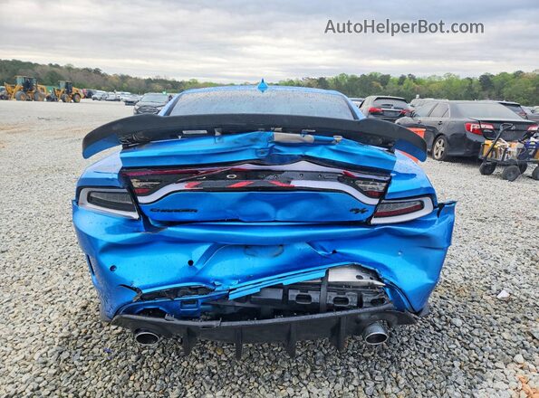 2C3CDXCT1KH510988 2019 DODGE CHARGER Blue Widok z tyłu