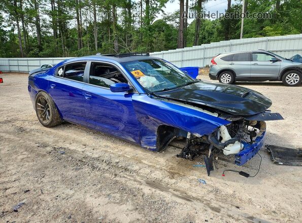 2C3CDXCT1KH540895 2019 DODGE CHARGER Blue Przód prawy