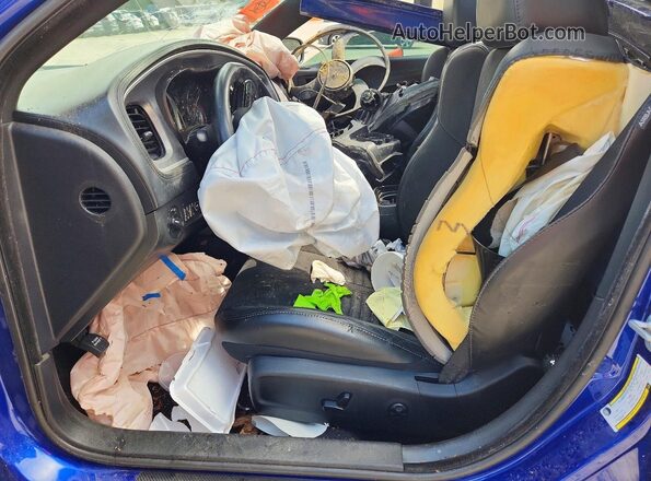 2C3CDXCT1KH540895 2019 DODGE CHARGER Blue Widok wnętrza z przodu