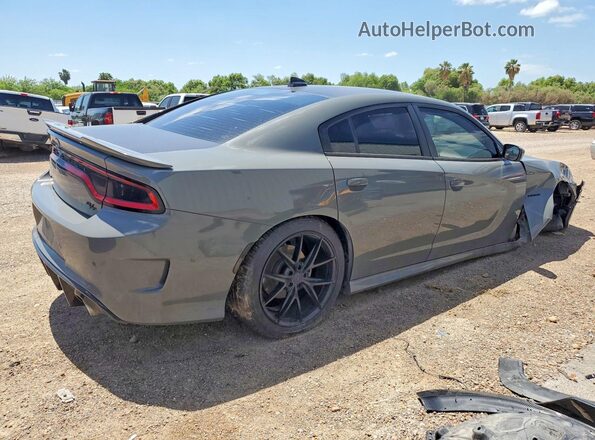 2C3CDXCT1KH575646 2019 DODGE CHARGER Gray Trasero derecho