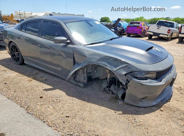 2C3CDXCT1KH575646 2019 DODGE CHARGER Gray Delantero derecho